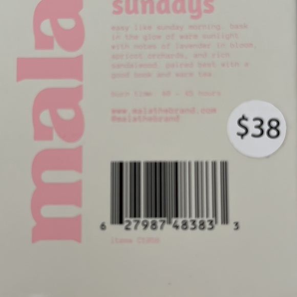 MALA HANDPOURED SUNDAY CANDLE - Picture 5 of 5